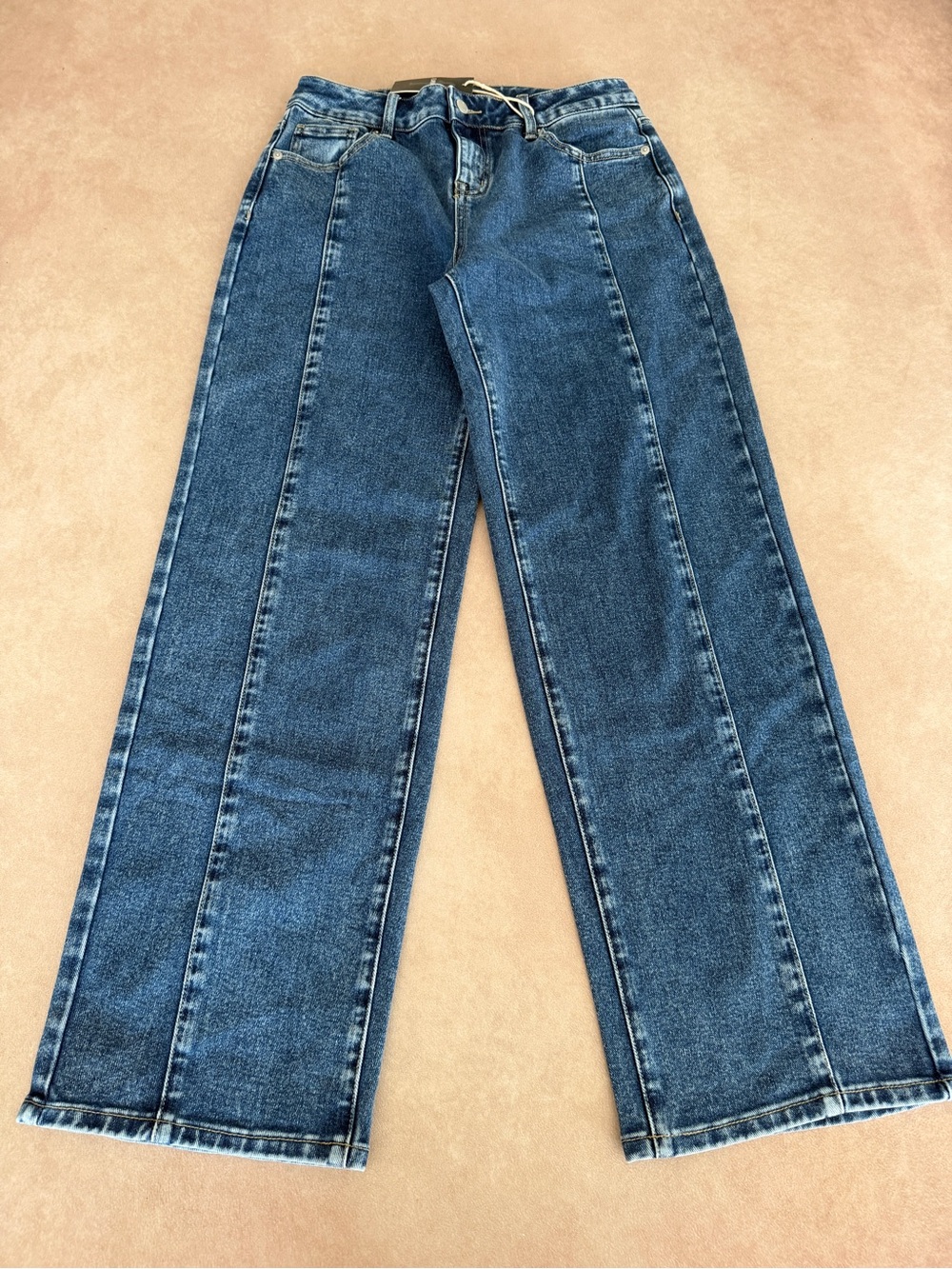 Flamingals Wide-Leg Women's Jeans in Dark Blue • size medium • NWT
